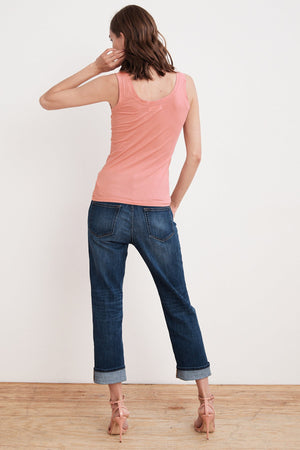 MOSSY GAUZY WHISPER FITTED TANK - Velvet Staging 2.0