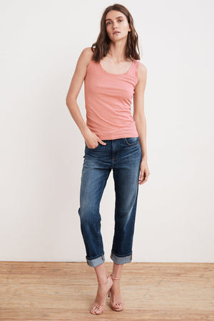 MOSSY GAUZY WHISPER FITTED TANK - Velvet Staging 2.0
