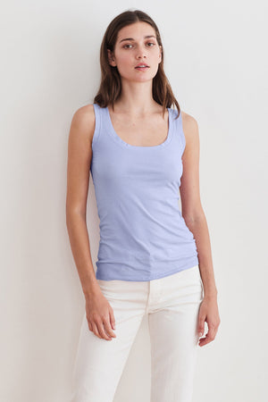 MOSSY GAUZY WHISPER FITTED TANK - Velvet Staging 2.0