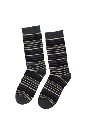 MULTI STRIPE CREW SOCK BY LITTLE RIVER SOCK MILL Little River