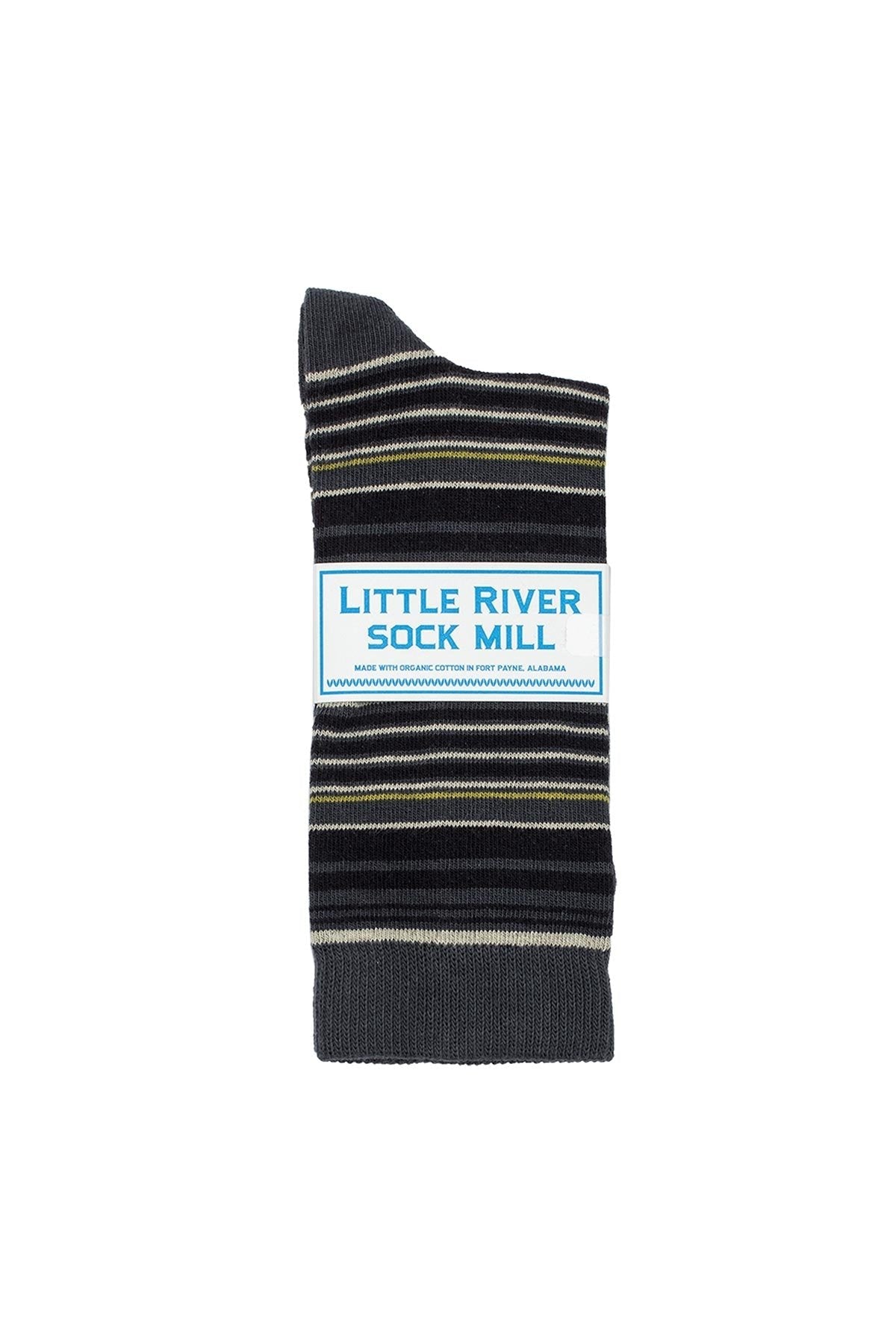 MULTI STRIPE CREW SOCK BY LITTLE RIVER SOCK MILL Little River