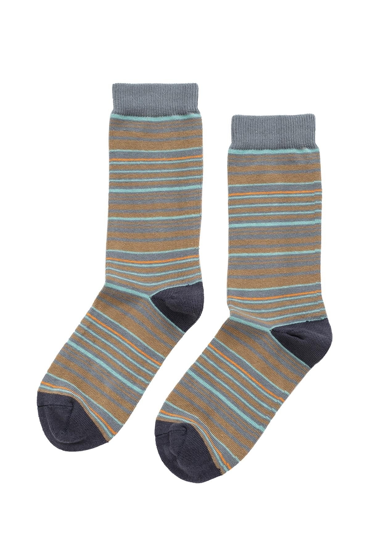 MULTI STRIPE CREW SOCK BY LITTLE RIVER SOCK MILL Little River-26916271096004