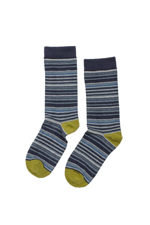 MULTI STRIPE CREW SOCK BY LITTLE RIVER SOCK MILL Little River