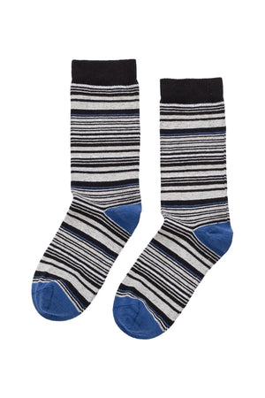 MULTI STRIPE CREW SOCK BY LITTLE RIVER SOCK MILL Little River
