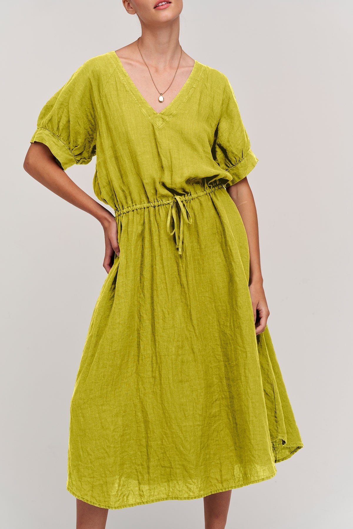 NANETTE LINEN MIDI DRESS - Velvet Staging 2.0