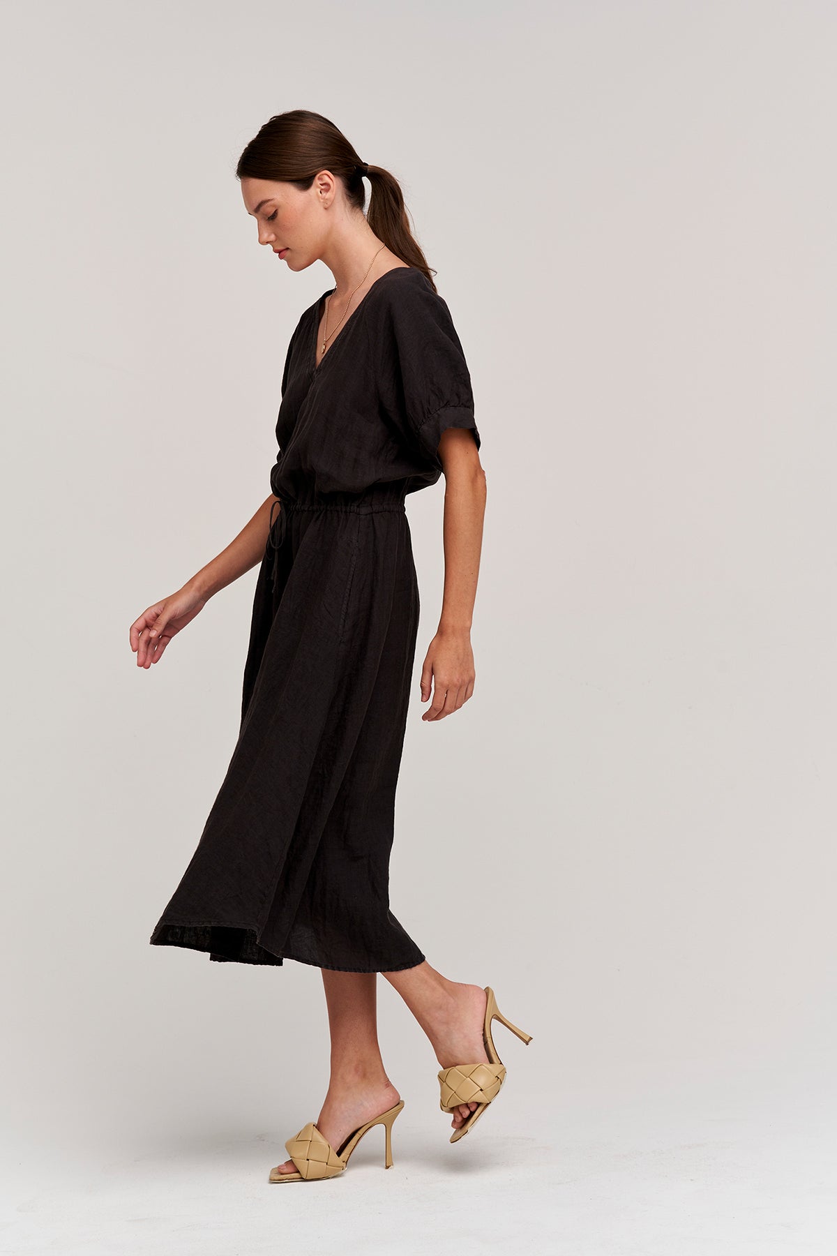 NANETTE LINEN MIDI DRESS - Velvet Staging 2.0