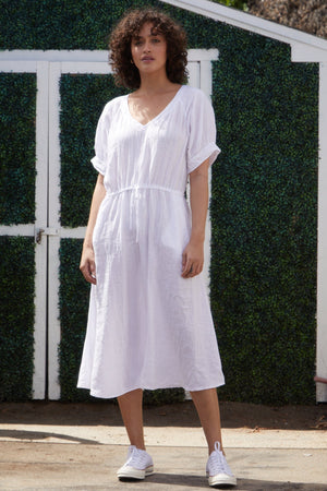 NANETTE LINEN MIDI DRESS - Velvet Staging 2.0