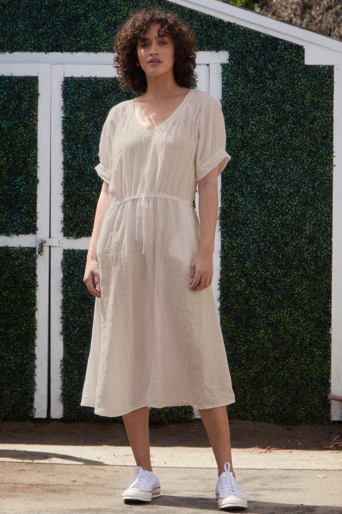 NANETTE LINEN MIDI DRESS - Velvet Staging 2.0