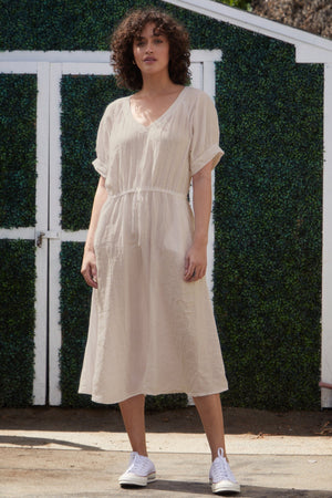 NANETTE LINEN MIDI DRESS - Velvet Staging 2.0