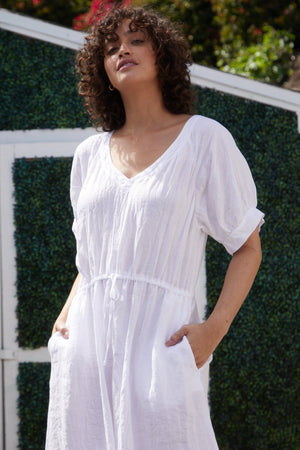 NANETTE LINEN MIDI DRESS - Velvet Staging 2.0