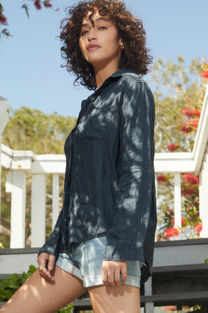 NATALIA LINEN BUTTON-UP SHIRT - Velvet Staging 2.0