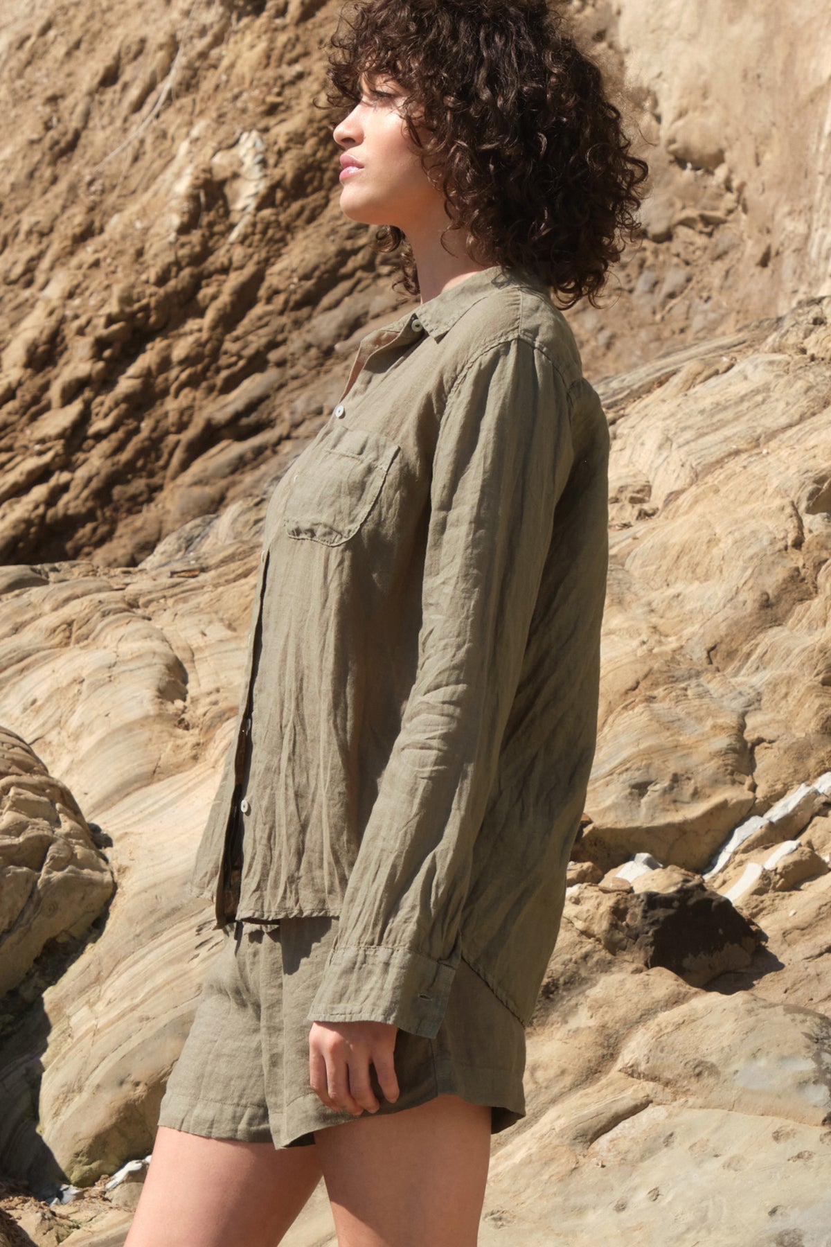 NATALIA LINEN BUTTON-UP SHIRT - Velvet Staging 2.0-26916274602180