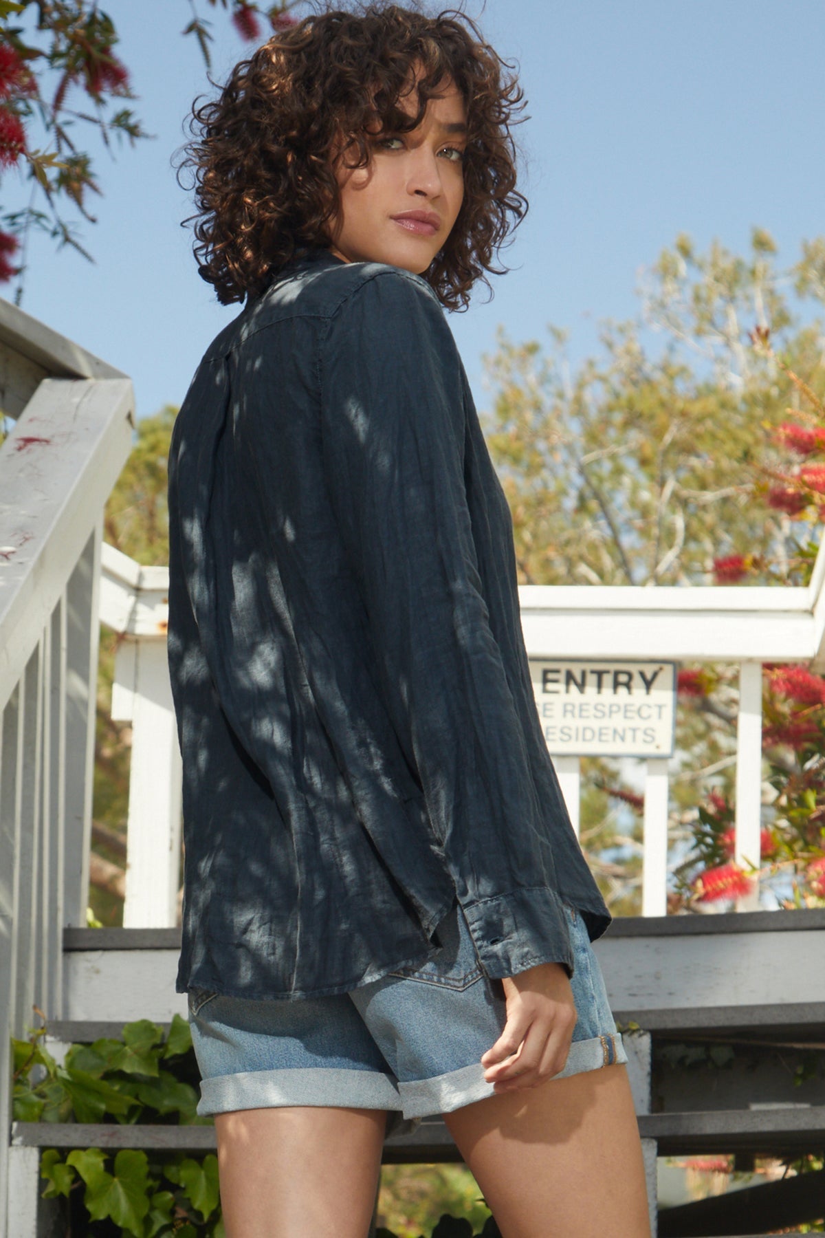 NATALIA LINEN BUTTON-UP SHIRT - Velvet Staging 2.0