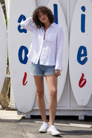 NATALIA LINEN BUTTON-UP SHIRT - Velvet Staging 2.0