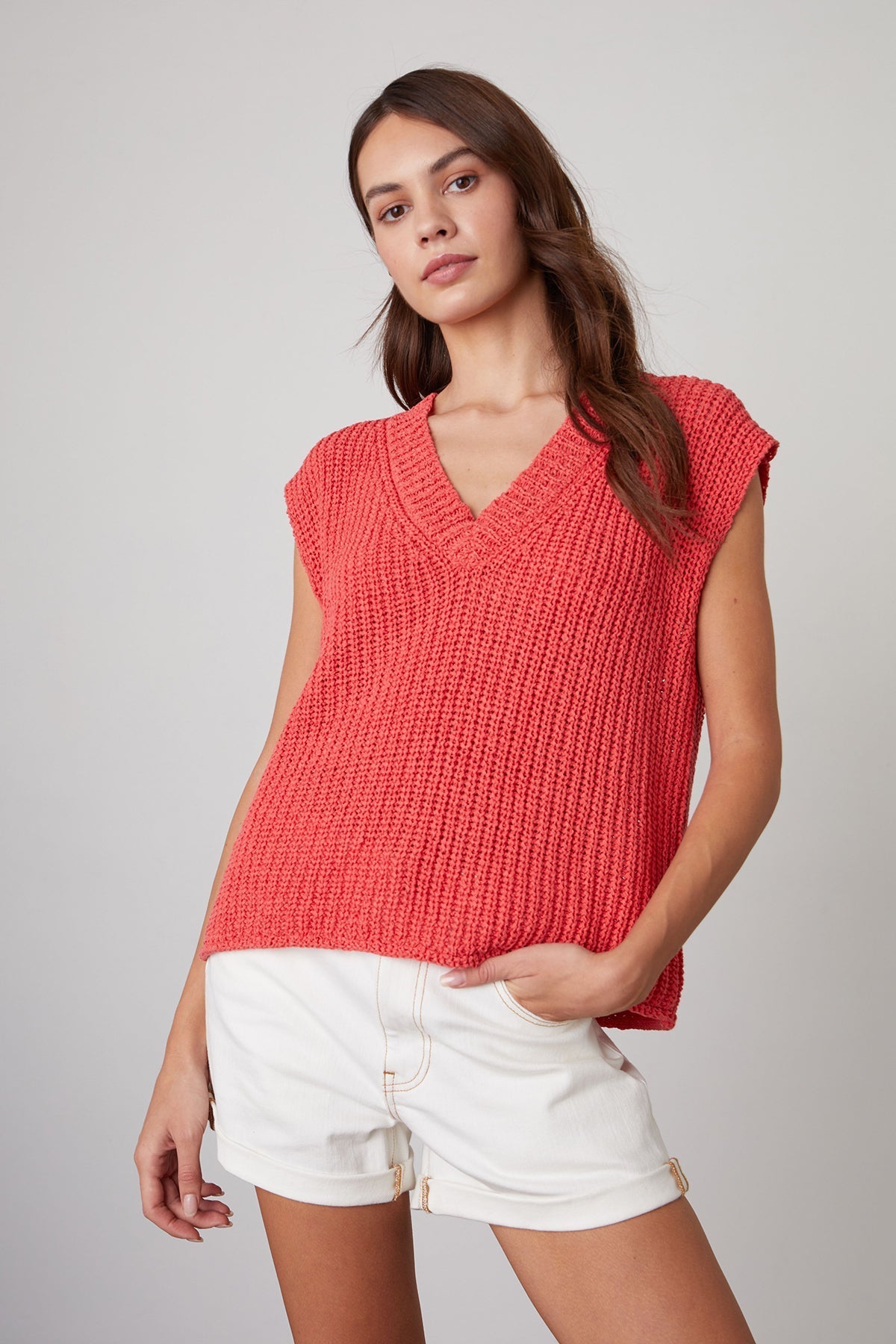 NAYA V-NECK SWEATER VEST - Velvet Staging 2.0