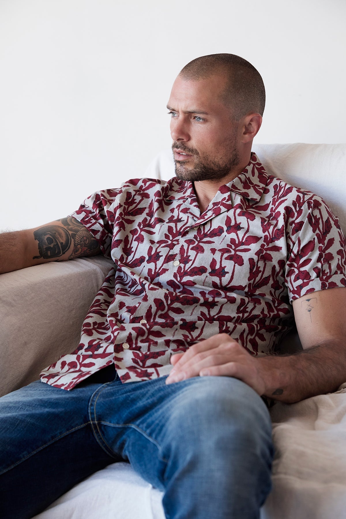 NEILL PRINTED BUTTON-UP SHIRT - Velvet Staging 2.0