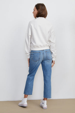 NILLY MOCK NECK ZIP SWEATSHIRT - Velvet Staging 2.0