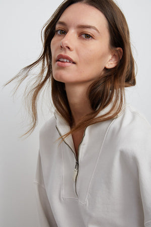 NILLY MOCK NECK ZIP SWEATSHIRT - Velvet Staging 2.0