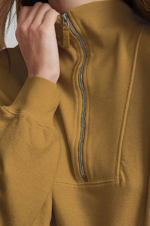 NILLY MOCK NECK ZIP SWEATSHIRT - Velvet Staging 2.0