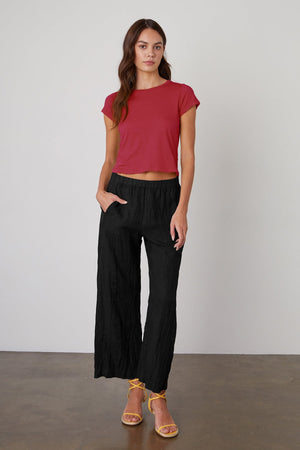 NINA CROPPED CREW NECK TEE - Velvet Staging 2.0