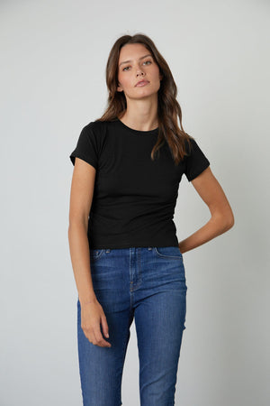NINA CROPPED CREW NECK TEE - Velvet Staging 2.0