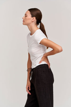 NINA CROPPED CREW NECK TEE - Velvet Staging 2.0