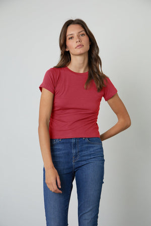 NINA CROPPED CREW NECK TEE - Velvet Staging 2.0