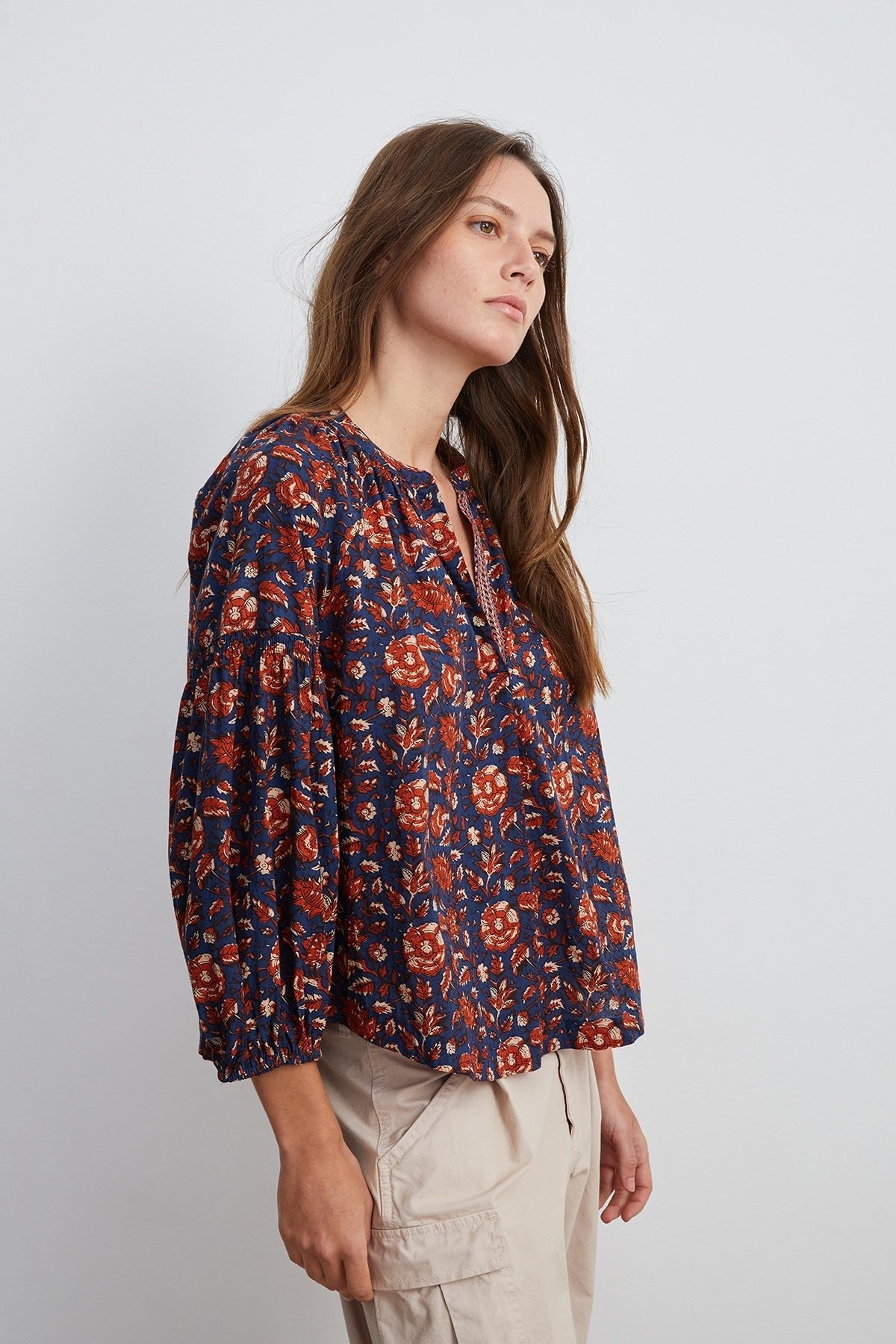 NOAH HALF PLACKET BLOUSE - Velvet Staging 2.0-26916277321924