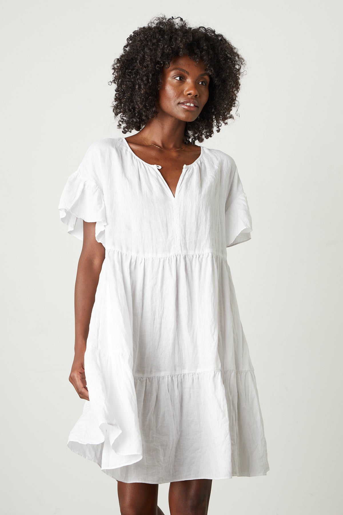 NOOR LINEN TIERED DRESS - Velvet Staging 2.0-26916280860868