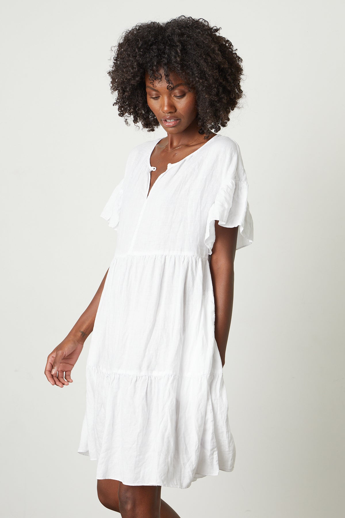 NOOR LINEN TIERED DRESS - Velvet Staging 2.0-26916280893636