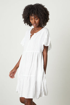 NOOR LINEN TIERED DRESS - Velvet Staging 2.0