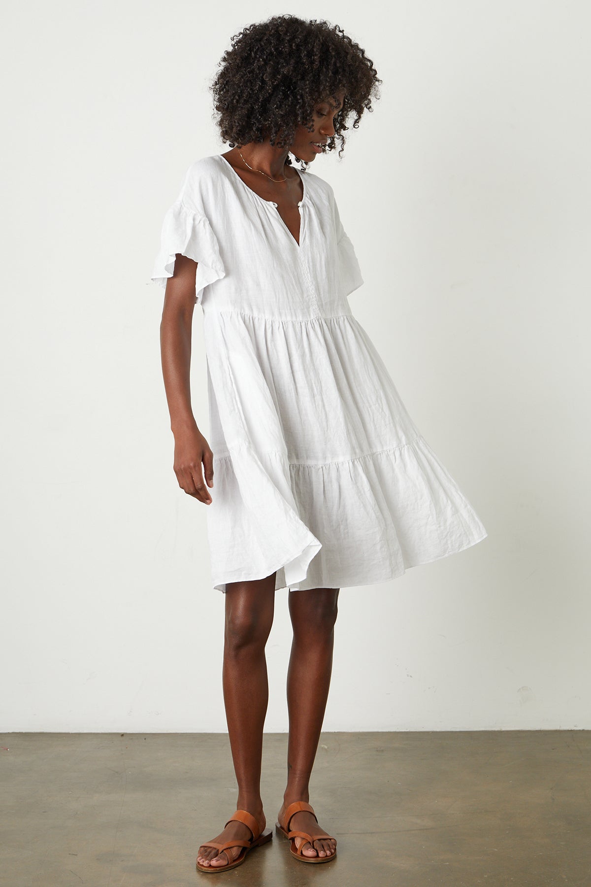 NOOR LINEN TIERED DRESS - Velvet Staging 2.0-26916280959172