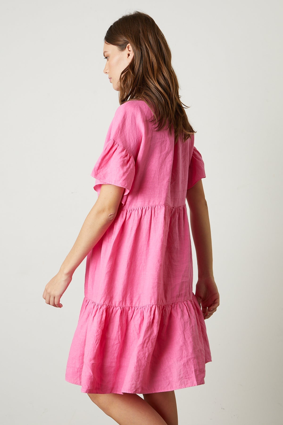 NOOR LINEN TIERED DRESS - Velvet Staging 2.0