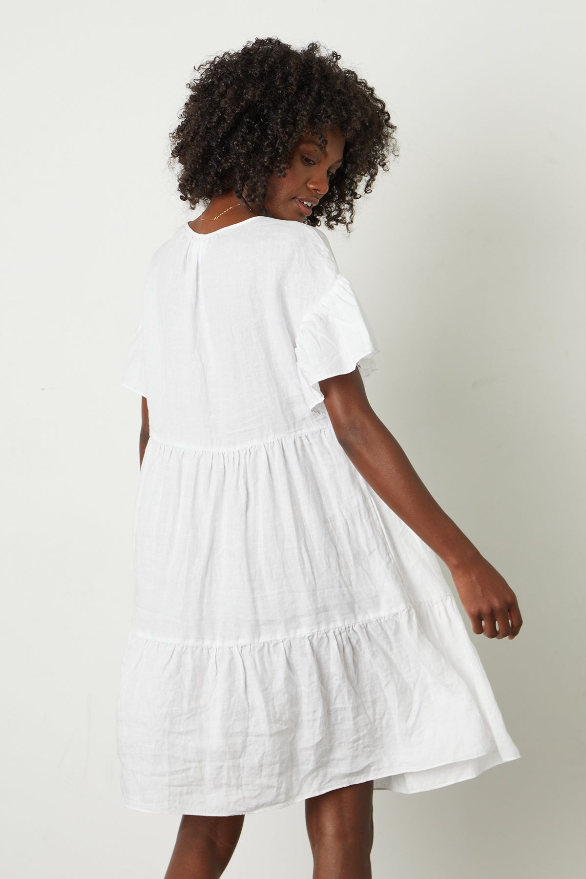NOOR LINEN TIERED DRESS - Velvet Staging 2.0-26916280926404