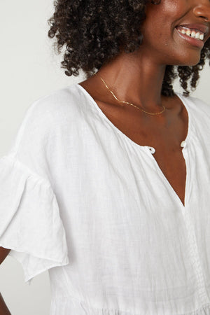 NOOR LINEN TIERED DRESS - Velvet Staging 2.0