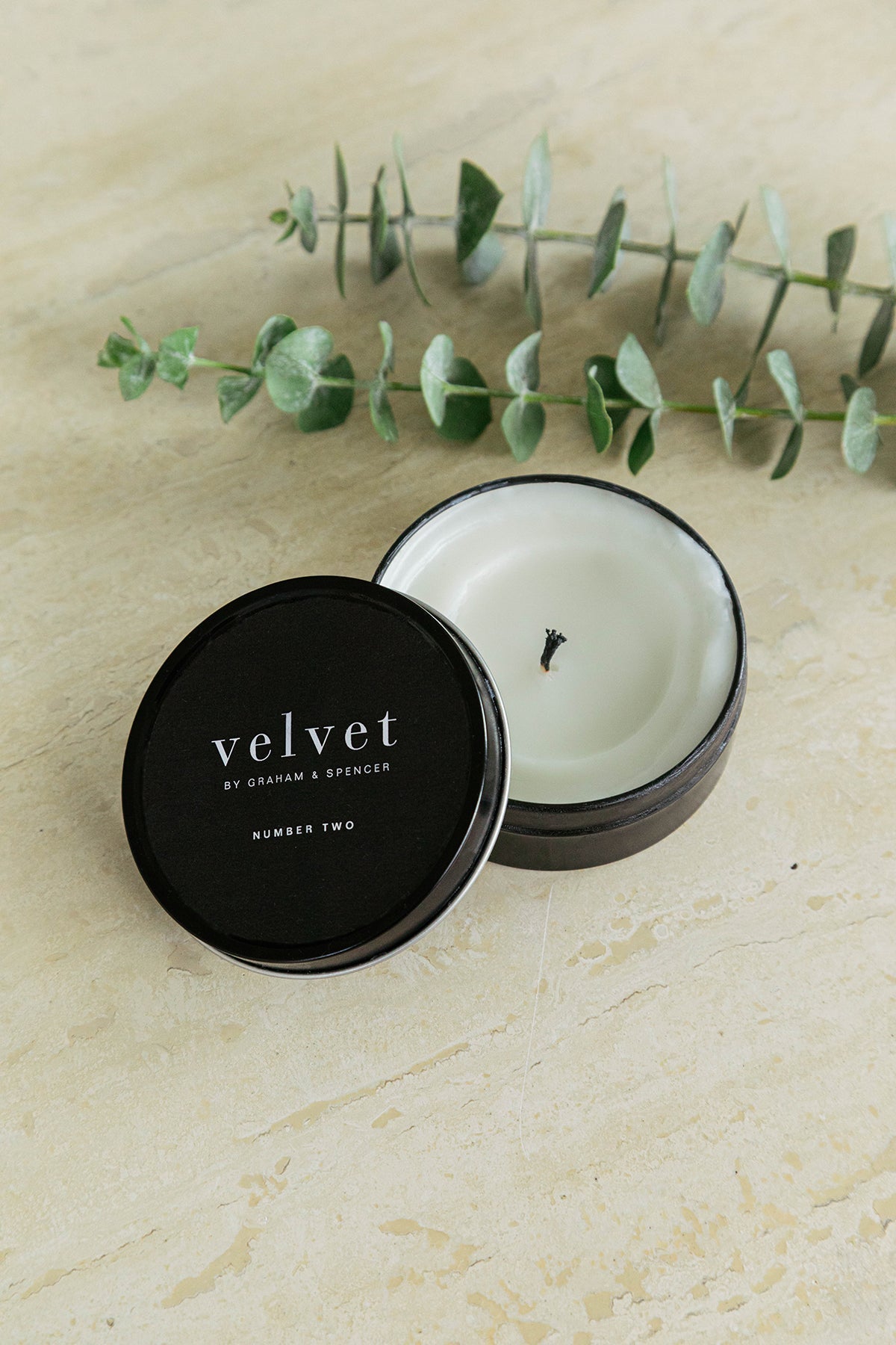 NUMBER TWO TRAVEL CANDLE BY VELVET BY GRAHAM AND SPENCER - Velvet Staging 2.0-26916278042820