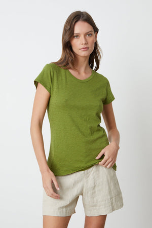 ODELIA COTTON SLUB CREW NECK TEE - Velvet Staging 2.0