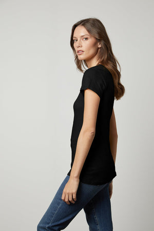 ODELIA COTTON SLUB CREW NECK TEE - Velvet Staging 2.0