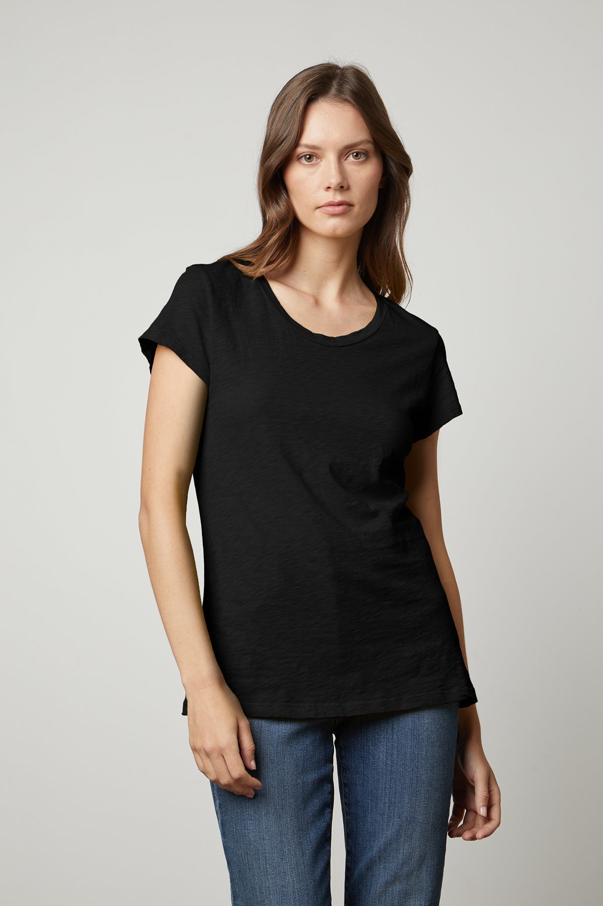 ODELIA COTTON SLUB CREW NECK TEE - Velvet Staging 2.0