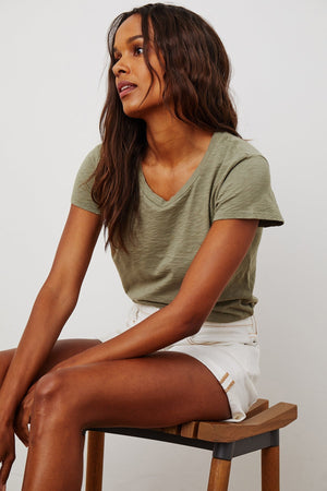 ODELIA COTTON SLUB CREW NECK TEE - Velvet Staging 2.0