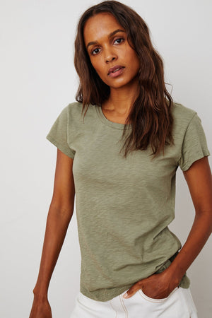 ODELIA COTTON SLUB CREW NECK TEE - Velvet Staging 2.0