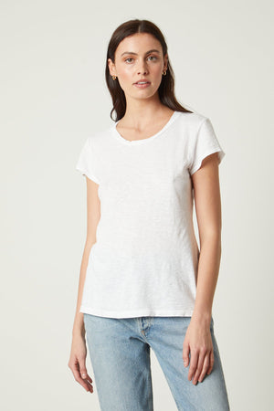 ODELIA COTTON SLUB CREW NECK TEE - Velvet Staging 2.0