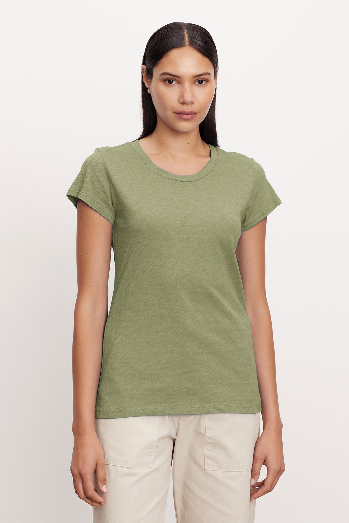 ODELIA COTTON SLUB CREW NECK TEE - Velvet Staging 2.0
