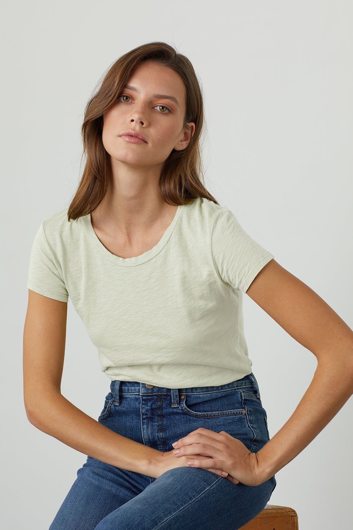 ODELIA COTTON SLUB CREW NECK TEE - Velvet Staging 2.0