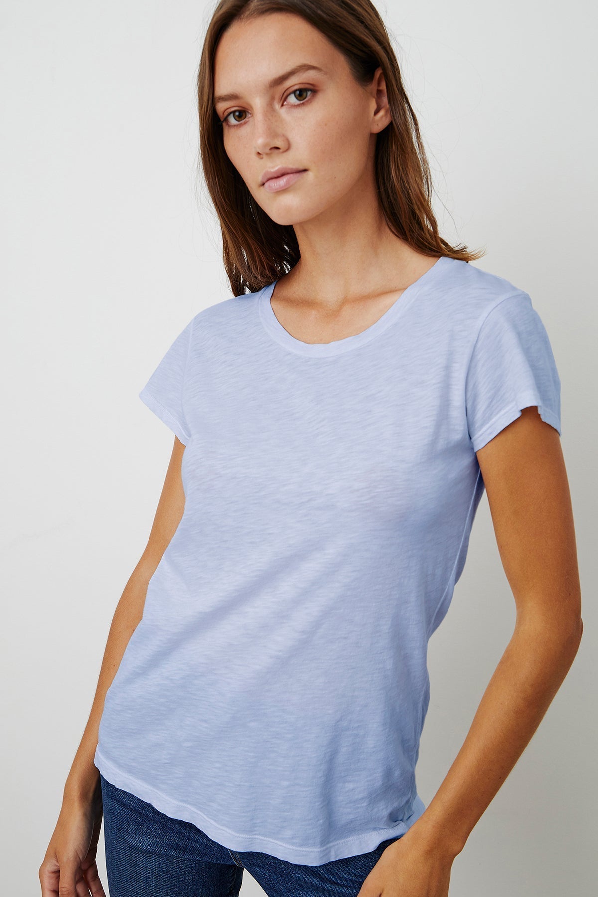 ODELIA COTTON SLUB CREW NECK TEE - Velvet Staging 2.0-26916284301508