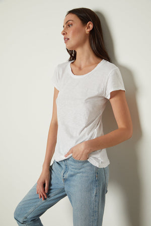 ODELIA COTTON SLUB CREW NECK TEE - Velvet Staging 2.0