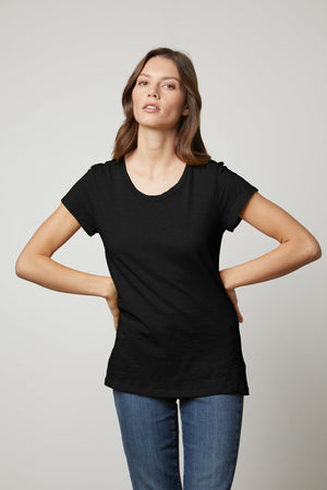 ODELIA COTTON SLUB CREW NECK TEE - Velvet Staging 2.0