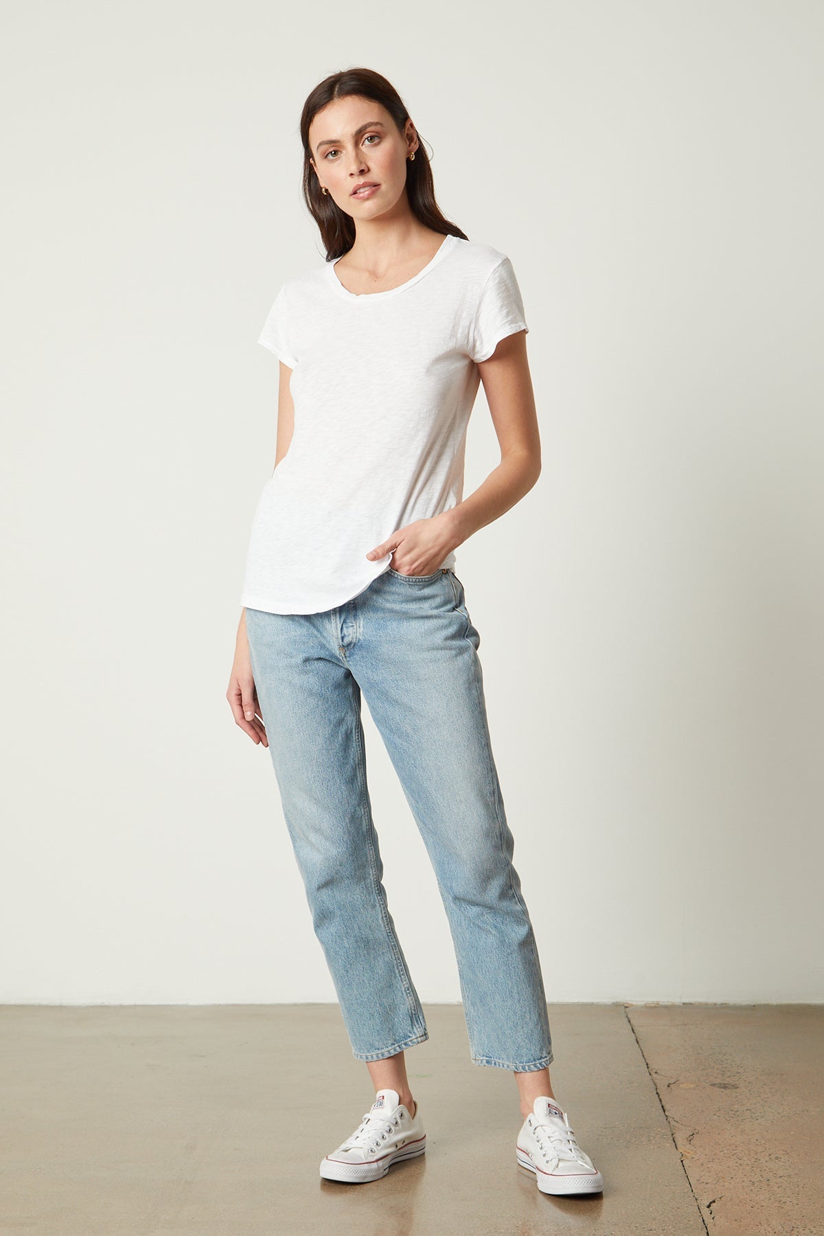 ODELIA COTTON SLUB CREW NECK TEE - Velvet Staging 2.0-27198282989764
