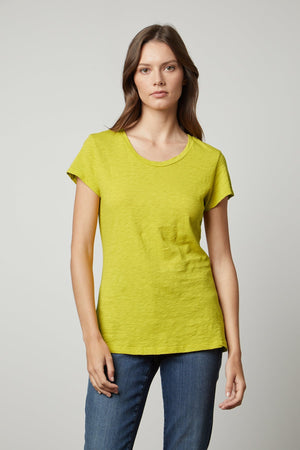 ODELIA COTTON SLUB CREW NECK TEE - Velvet Staging 2.0