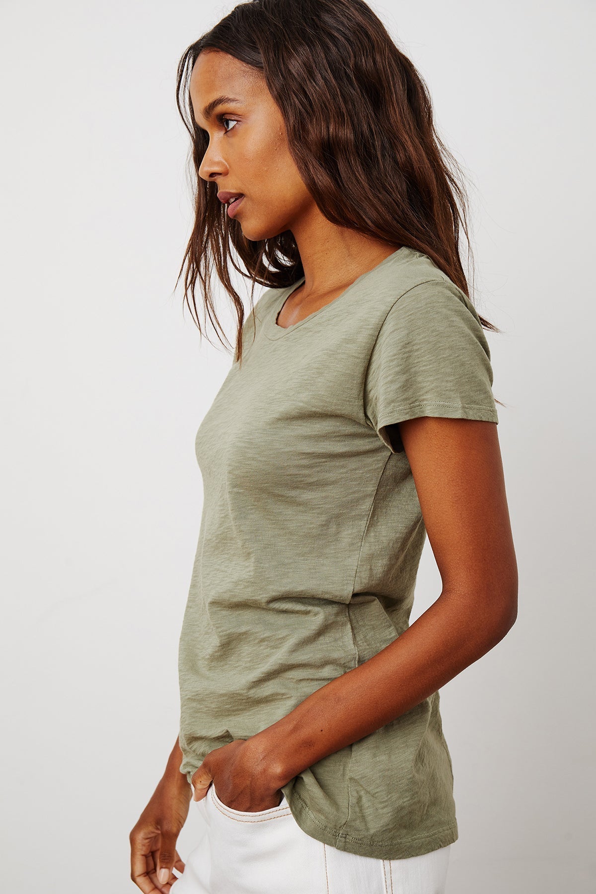ODELIA COTTON SLUB CREW NECK TEE - Velvet Staging 2.0-26916284530884